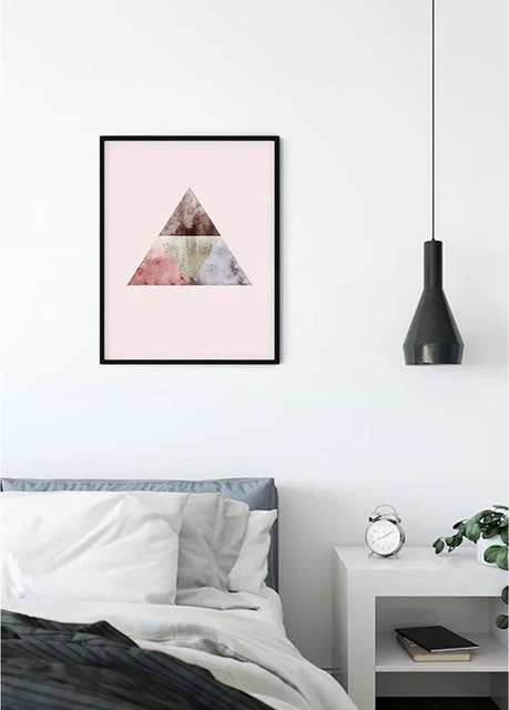 Komar Wandbild Triangles Top Red, Breite: 40 cm, Höhe: 50 cm - Bild 1