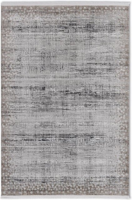 Moderner Teppich Astra in Grau, Beige und Multicolour mit abstraktem Design, pflegeleicht und fußbodenheizungstauglich, B/T: 230 x 160 cm - Bild 1