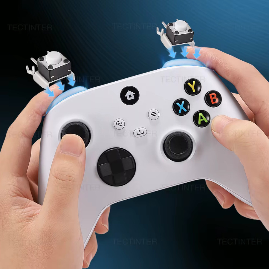 TECTINTER 10er Set Ersatz RB LB Taktile Stoßstangen-Schalter für Xbox Serie X/S und Xbox One S/X Elite Controller in Weiß - Bild 5