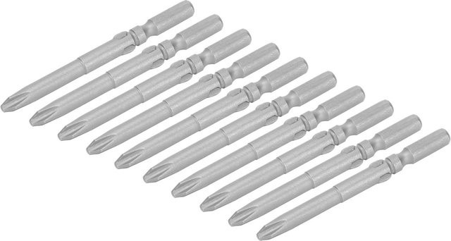 Neoglint 10 Stück Magnetische Kreuzkopf Schraubendreherbits aus Edelstahl in Silber, 4,5 mm Durchmesser - Bild 1