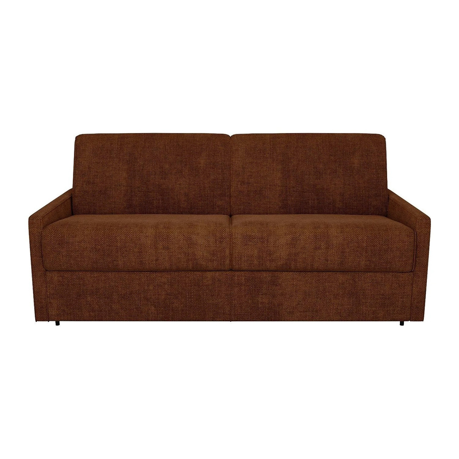 Vente-unique Schlafsofa Calife in Terracotta, modernes Polstersofa mit Stoffbezug und abnehmbaren Bezügen, Breite: 170 cm - Bild 2
