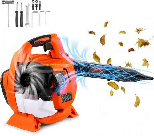 VEVOR Benzin-Laubbläser 26 CC 2-Takt Hand-Laubbläser in Orange mit 425 CFM Luftvolumen und 156 MPH Geschwindigkeit für Rasenpflege und Laubreinigung - Bild 1