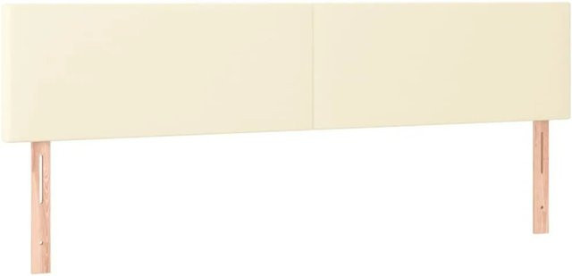 vidaXL LED Kopfteil in Creme mit USB-Ladeport und integrierter Beleuchtung aus Kunstleder, B/H: 180 x 88 cm - Bild 1
