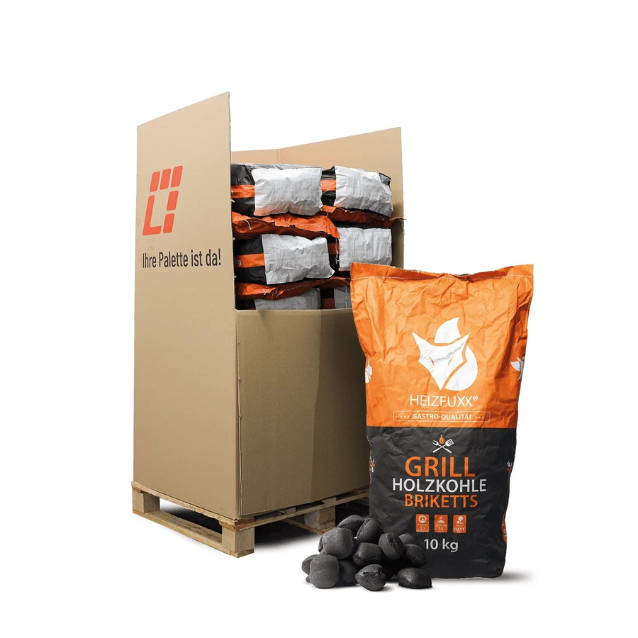 Heizfuxx Grillbriketts 200 kg Palette (20 x 10 kg) - Bild 2