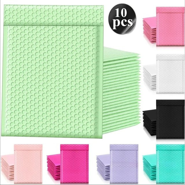 10 Stück selbstklebende Luftpolstertaschen in Blau, mehrfarbige gepolsterte Umschläge aus Kunststoff für den Versand - Bild 1