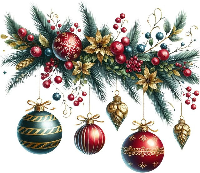 DUTRIEUX Weihnachtsszenenaufkleber aus PVC mit Tannenzapfen und Beeren in Mehrfarbig für Fenster, Türen und Wände - Bild 1