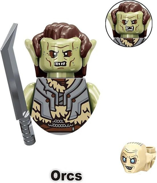 Mittelalter Filmfiguren Serie Goblin Orks Uruk-hai Sauron, Bausteine, ab 6 Jahren - Bild 1