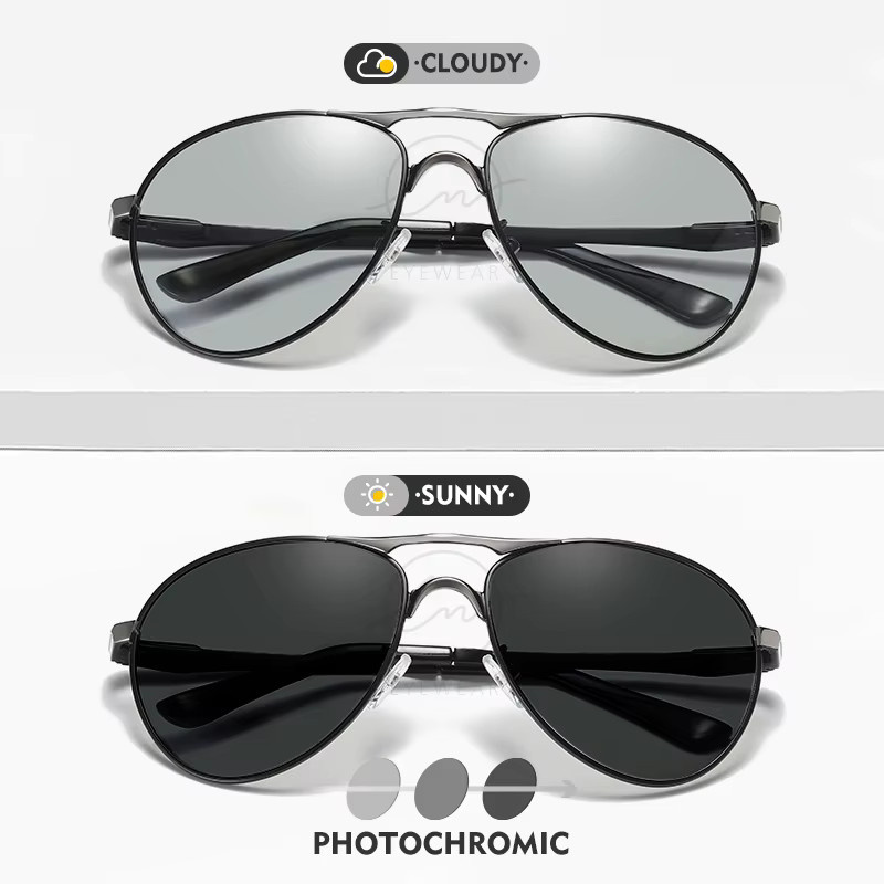 LM Sonnenbrille Aviator, Vollrand, Metall, schwarz, Unisex, polarisiert - Bild 2