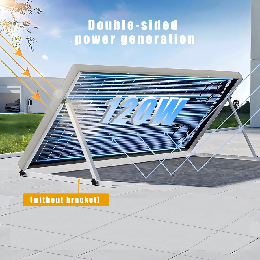 JINGYANGPV Bifacial Solarpanel Transparent Monokristalline Solarzelle 12V/24V für Heim, Dach, Wohnmobil und Boot mit 120W oder 240W Leistung - Bild 5