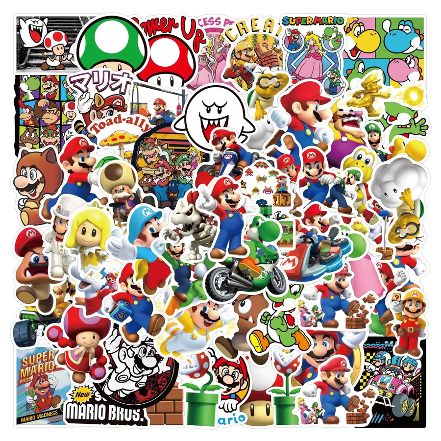 Bandai Super Mario Aufkleber, Bunt / Mehrfarbig, Zubehör - Bild 3