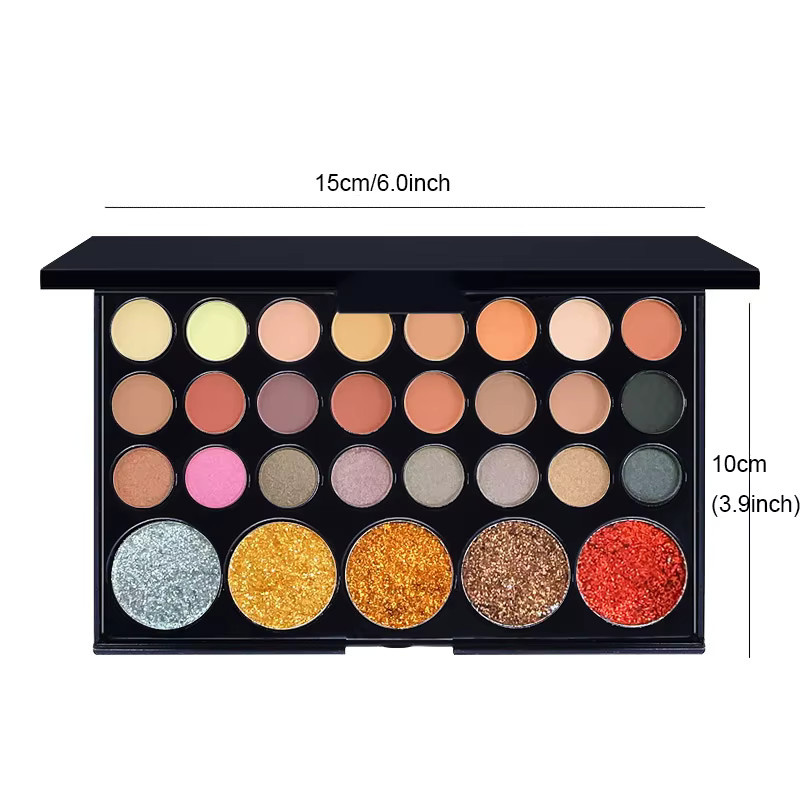 POPFEEL Lidschatten-Palette, 29/40 Farben, matt und perlmuttartig, wasserfest - Bild 2