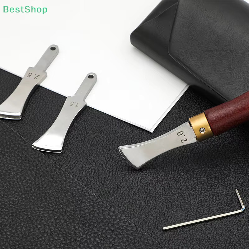 HNKMP ómRebecca Leathercraft Kantenvorrichtung Lederkantenfaltenwerkzeug mit austauschbarem Rillkopf 1,0–2,5 mm - Bild 4