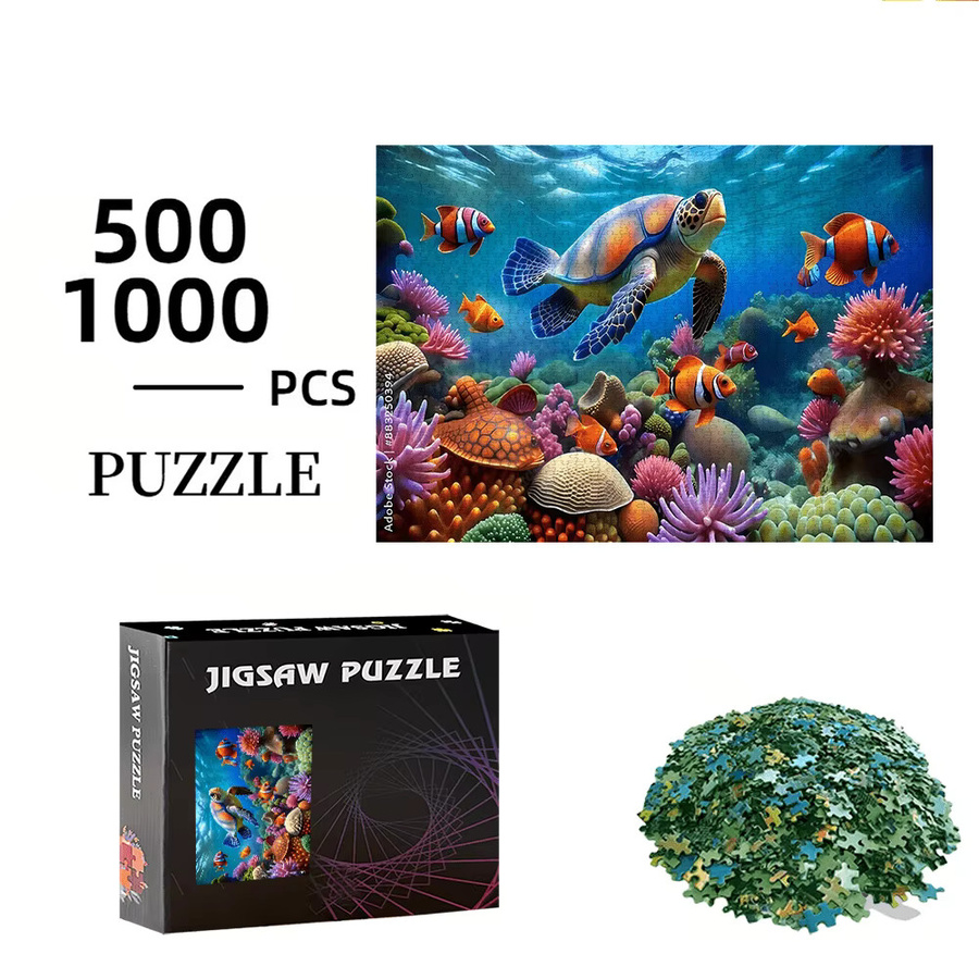 AZNM Disney Meeresschildkröten- und Nemo-Fisch-Puzzle, Meerestiere - Bild 2