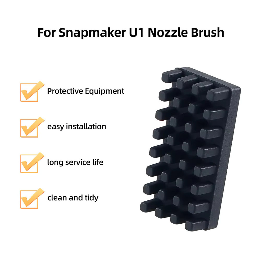 Snapmaker Silikon-Düsenbürste mit Parkpad für 3D-Drucker, 4er-Set, Schwarz - Bild 3