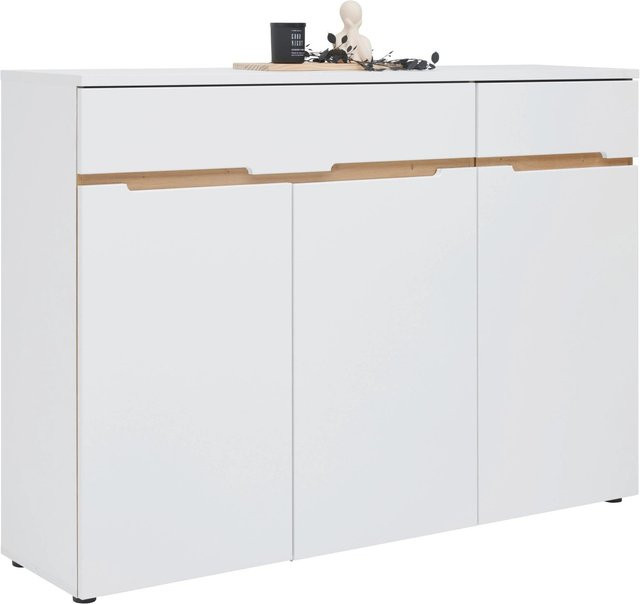 Mömax Sideboard Dallas in Weiß und Eiche mit Soft-Close-Schubladen, B/H/T: 150 x 86 x 38 cm - Bild 1