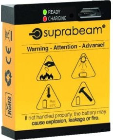 Suprabeam Ersatzakku passend zu V3pro und V4pro in Gelb mit Micro-USB Anschluss - Bild 1