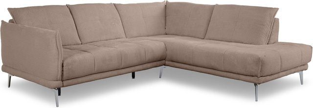 Polsterecke SANSIBAR ROBERTSFORS in Beige mit Cord-Stoff und Armlehnen, L-Form, B/T/H: 254 x 150 x 68 cm - Bild 1