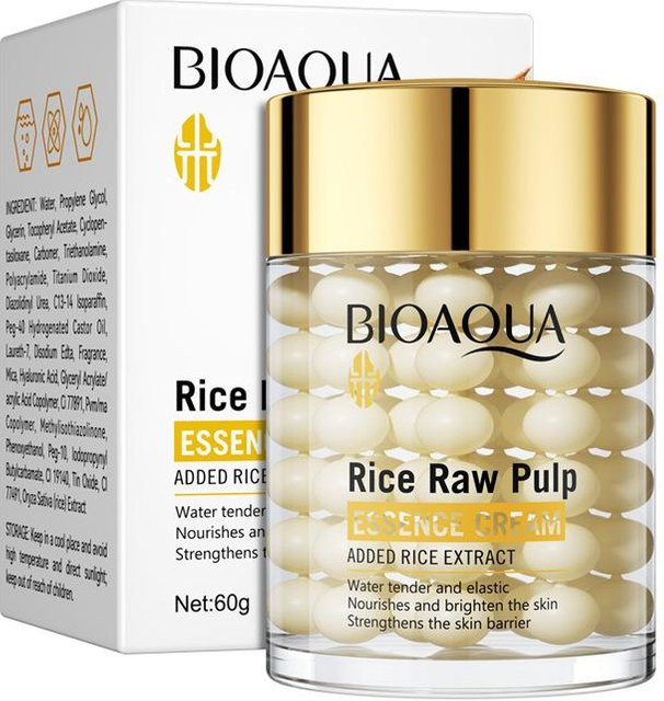 BIOAQUA Weißer Reis Gesichtscreme mit Peptide, Normale Haut - Bild 1