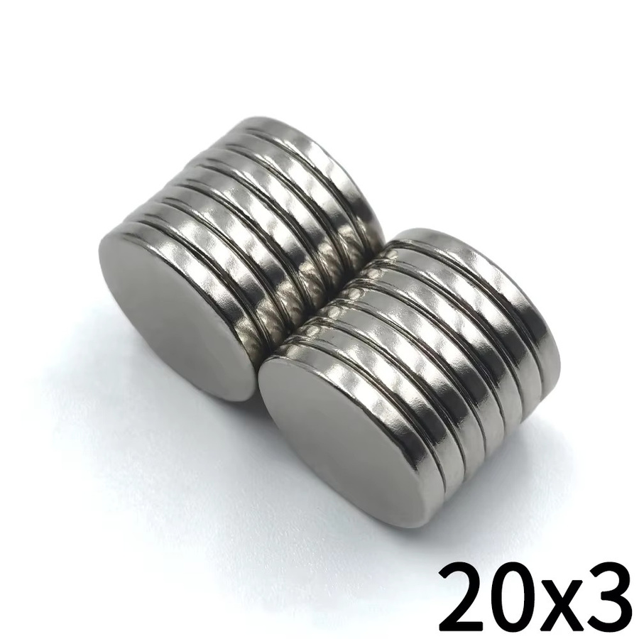 Runde Neodym-Magnete in Silber, superstark und permanent, Durchmesser: 20 mm, Höhe: 3 mm - Bild 2