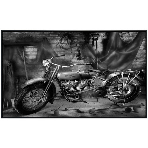 papermoon Infrarotheizung EcoHeat Motorrad Schwarz Weiss mit App-Steuerung und Überhitzungsschutz - Bild 2