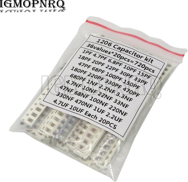 SMD Kondensator Kit Assorted Set mit verschiedenen Werten von 1PF bis 4,7UF für Bauformen 0603, 0805 und 1206 - Bild 1
