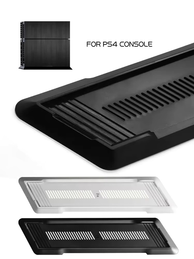 DATA FROG Kühlhalterung in Schwarz als vertikaler Dock-Ständer für PS4, PS4 Pro und PS4 Slim - Bild 3