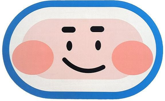 Saugfähige Kieselgur-Bodenmatte mit Anime-Motiv, rutschfeste und schnelltrocknende Fußmatte für Badezimmer und Flur, Farbe: Weiß, B/T: 60 x 40 cm - Bild 1
