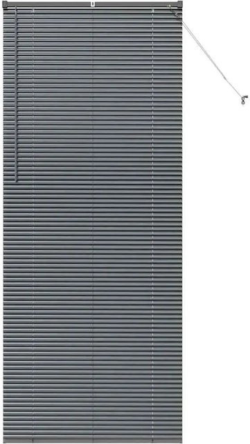 vidaXL Balkenjalousien mit Vorhängen aus Aluminium in Dunkelgrau, B/H: 95 x 220 cm - Bild 1