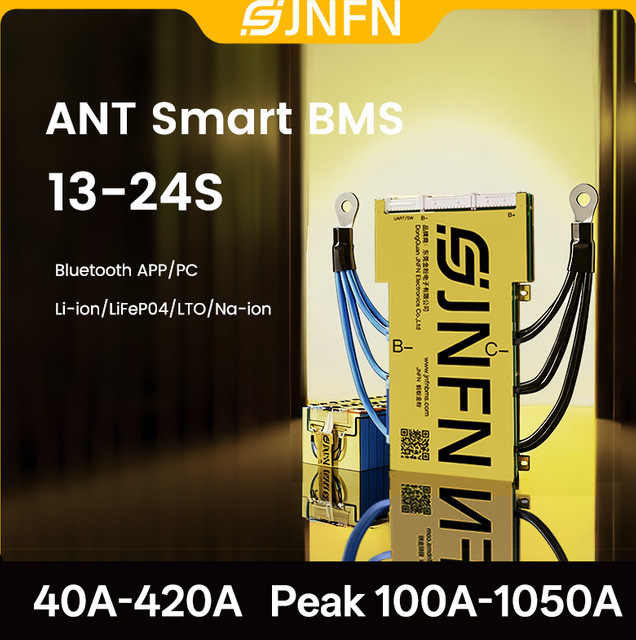 ANT BMS Smart BMS für LiFePO4 und LTO Akkus, kompatibel mit 13S bis 24S, 48V 60V 72V - Bild 1