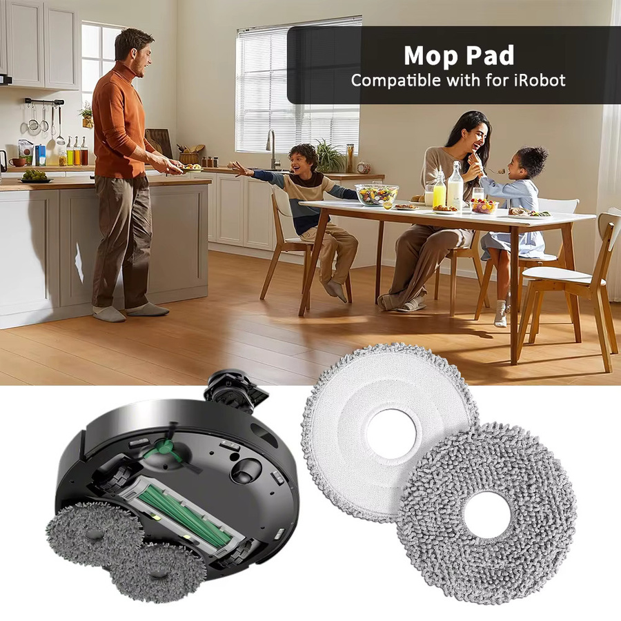 Waschbares Mopptuch für iRobot Roomba Plus 405 Combo, Roomba Plus 505 Combo und Dreame X40 Master Roboterstaubsauger Zubehör - Bild 2