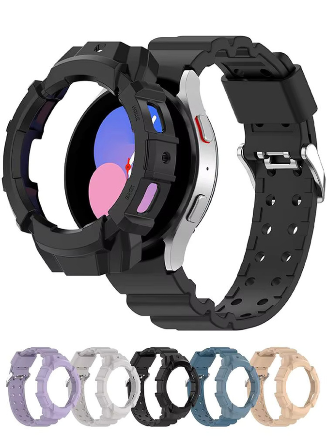 RMUTANE Uhrenarmband Silikon, Schwarz, Samsung Galaxy Watch 3, 41mm/45mm - Bild 2