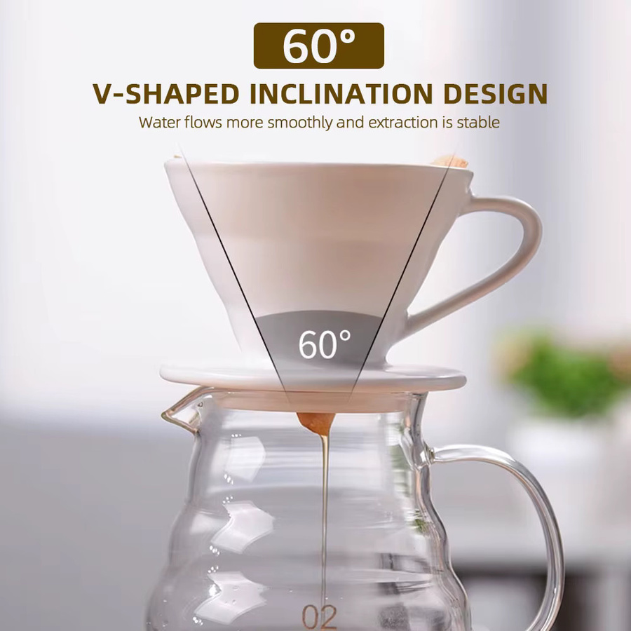 MYVIT Kaffeekannen-Set Sharing Pot mit Kaffeefilter und Tasse in Weiß - Bild 3