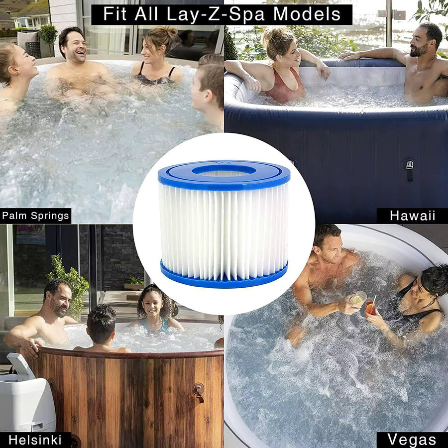 6-teiliges Patronenfilter-Set für Lay-Z Lazy Spa Pools Miami Vegas Monaco VI - Bild 3