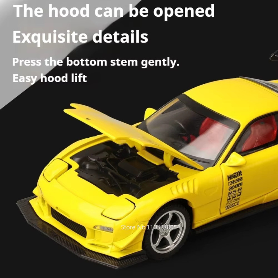 MAKEDA RX-7 FD3S MX-5, Miniaturmodell Spielzeugauto, 1:32, mit Sound und Licht - Bild 4