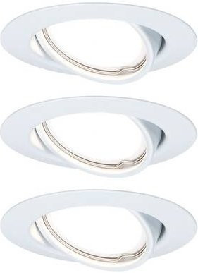 Paulmann LED Einbauleuchte Set 3er Pack Weiß Rund mit GU10 Fassung, Einbautiefe: 9 cm - Bild 1