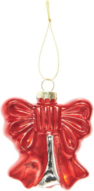 Rico Design Weihnachts-Glashänger Schleife in Rot - Bild 1
