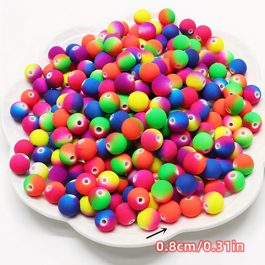 QYWCTZ Perlen Acryl, gemischte Farben, 8 mm, Spacer - Bild 2