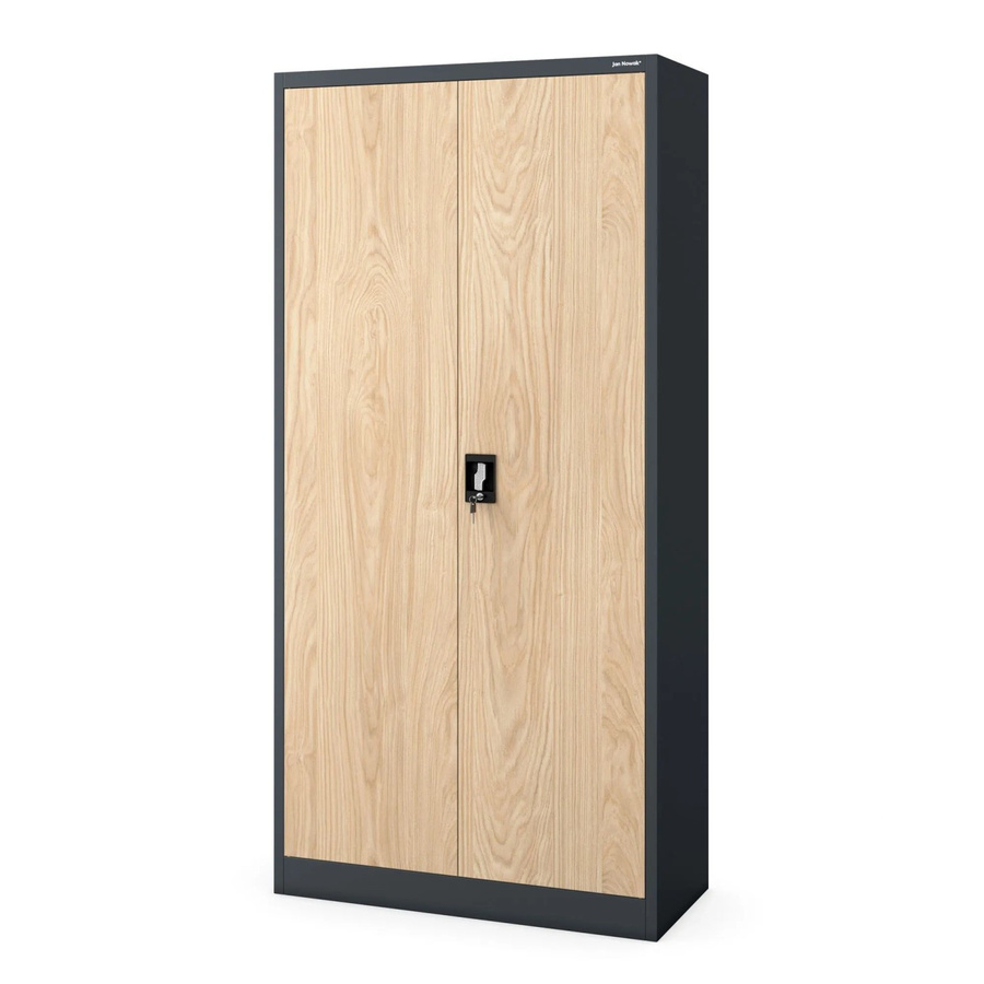 Jan Nowak Büroaktenschrank Eco Design in Anthrazit und Eiche Sonoma, H x B x T: 185 x 90 x 40 cm - Bild 2