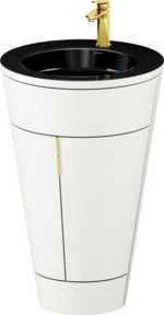 Duravit Waschtischunterschrank Starck 1 c-bonded Set in Weiß Matt mit integrierter Innenbeleuchtung, B/T/H: 56 x 60,5 x 86,4 cm - Bild 1