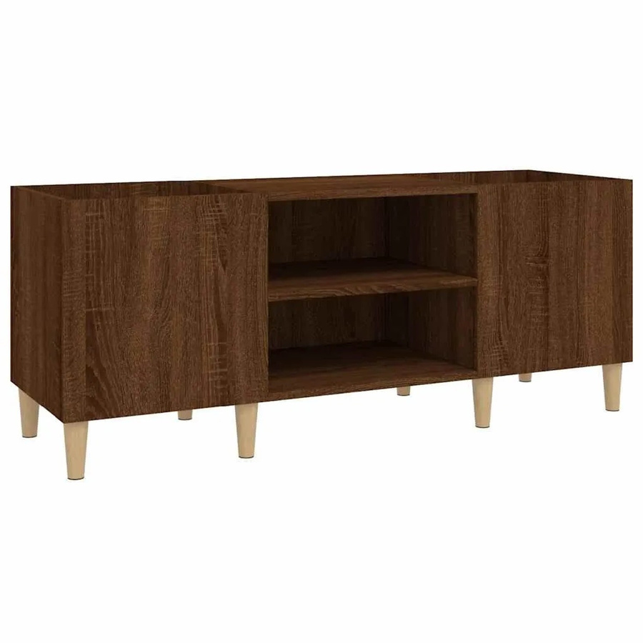 vidaXL Plattenschrank in Braun Eichen-Optik aus Holzwerkstoff, B/T/H: 121 x 38 x 48 cm - Bild 2