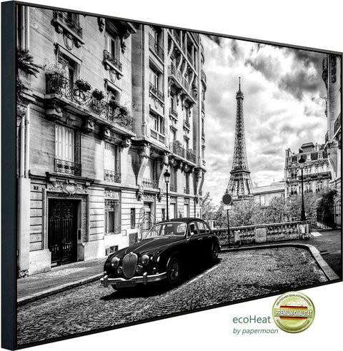 papermoon EcoHeat Paris Infrarotheizung Schwarz Weiss Matt-Effekt mit App-Steuerung und WLAN - Bild 1