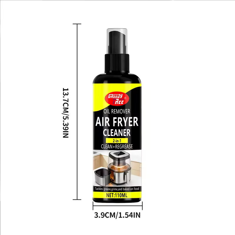 Greedy Tree Heißluftfritteusen-Reinigungsspray Schwarz, 110 ml 2-in-1 Reinigen und Entfetten zur Entfernung von Fett, Schmutz und Eingebranntem - Bild 3