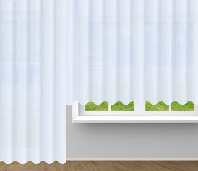 Sensation Fertigstore Stella weiß halbtransparent aus Polyester B: 300 cm, H: 245 cm - Bild 1