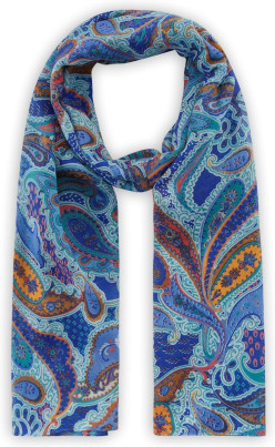 Codello Schal Paisleymuster, blau, 55x180cm, Unisex - Bild 1