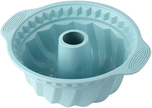 Runde Silikon-Backform mit Antihaft-Beschichtung für Kuchen, Käsekuchen und Brot, erhältlich in Blau, Grau, Pink und Türkis - Bild 1