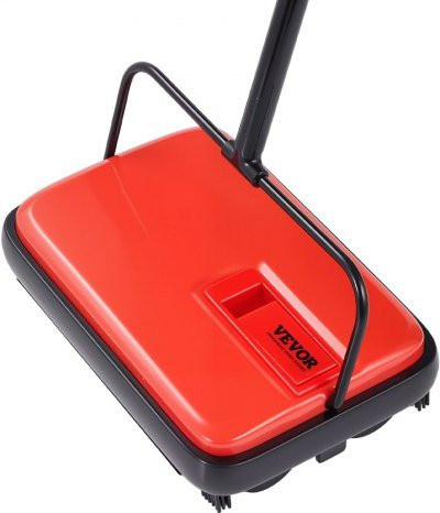 VEVOR Teppichkehrer manuell, Bodenkehrmaschine in Rot mit 17 cm Reinigungsbreite und 300 ml Staubbehälter für Teppiche und Tierhaare - Bild 1