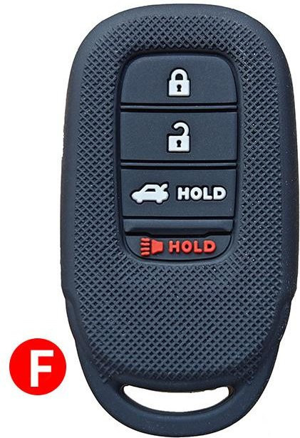 Silikon Schutzhülle für Honda Schlüssel Fob in Schwarz für Civic Accord Vezel Freed Pilot CRV 11. und 12. Generation - Bild 1