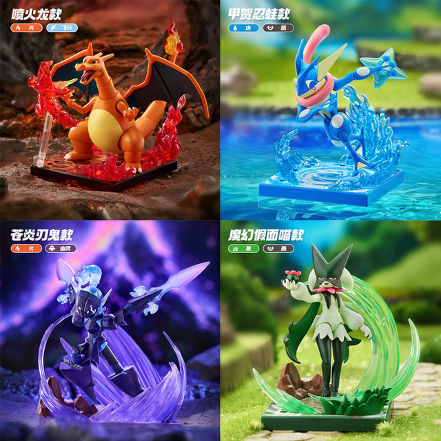Blokees Pokémon Modell Bausatz, Meowscarada Ceruledge Glurak Greninja - Bild 1