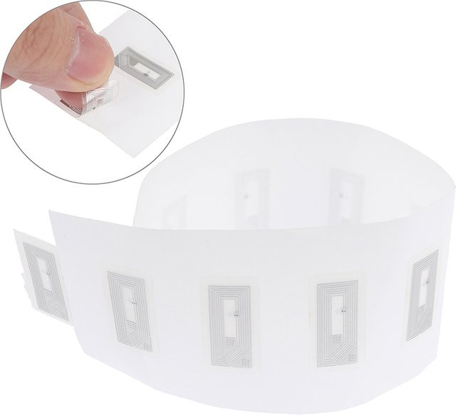 NFC Chip Aufkleber NTAG213 RFID Etiketten 13,56 MHz Nass Inlay, transparent, 100 Stück - Bild 1