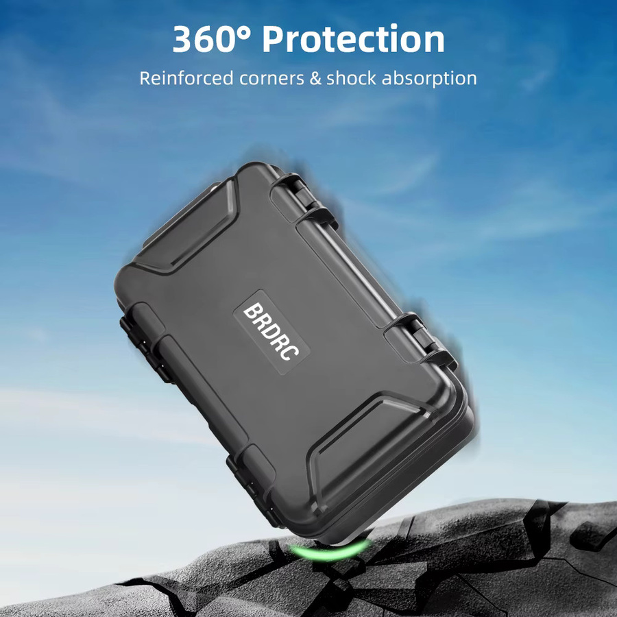 BRDRC Tragetasche für DJI Pocket 3, stoßdämpfende Hartschalen-Schutztasche in Schwarz - Bild 5